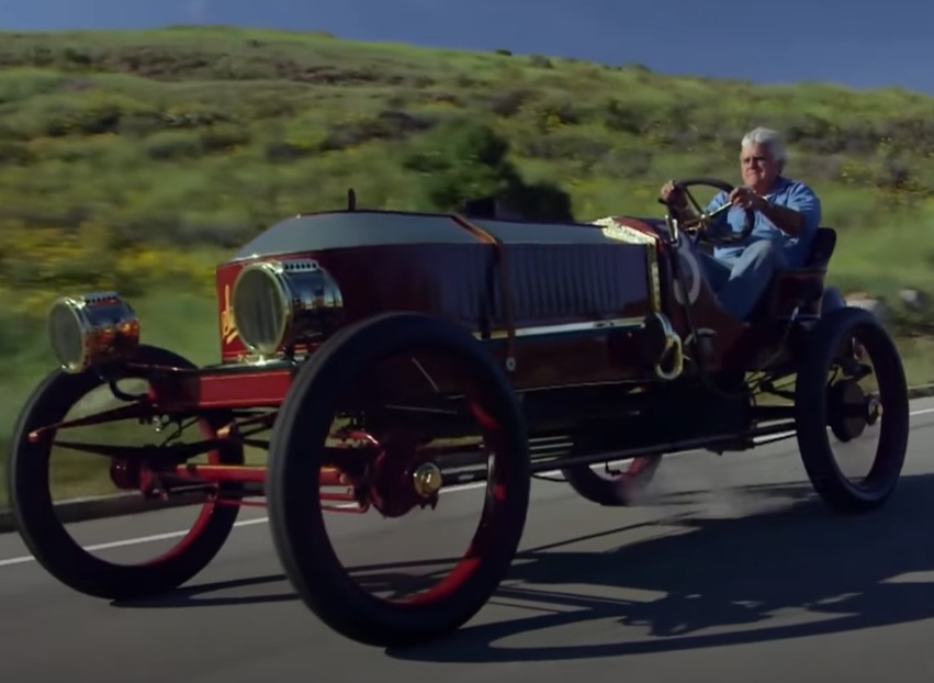 A visually captivating still taken from a pivotal moment in the television series Jay Leno's Garage (2015-2022)