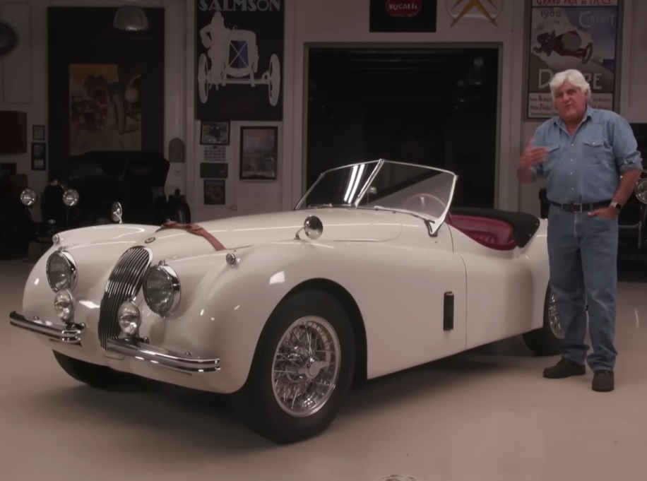 A visually captivating still taken from a pivotal moment in the television series Jay Leno's Garage (2015-2022)