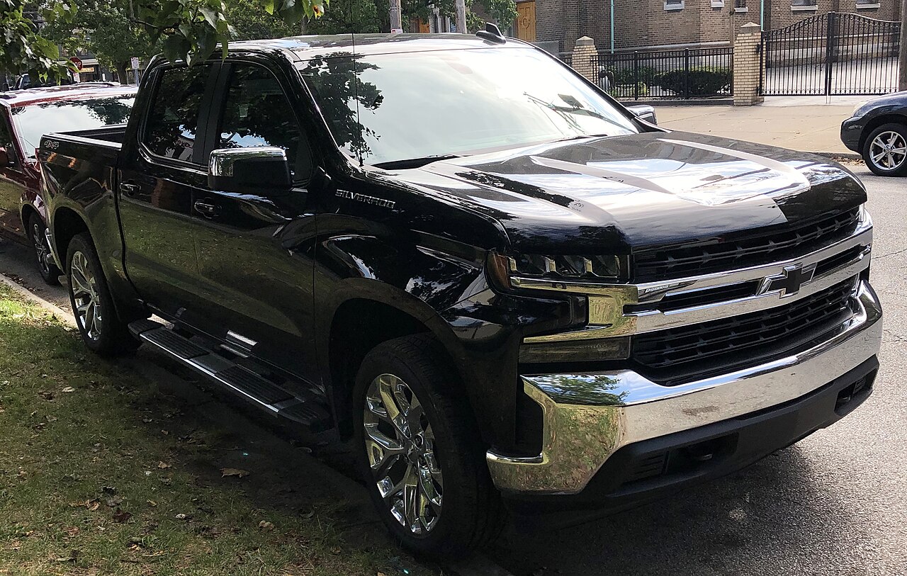 The front of a 2019 Chevrolet Silverado