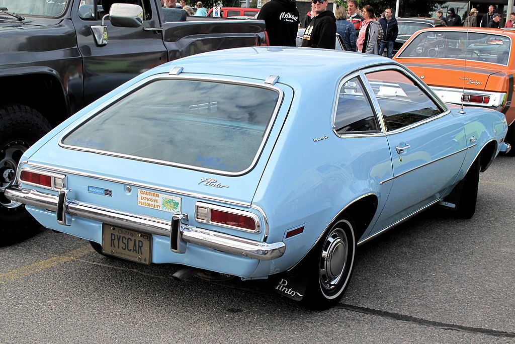 1973 Ford Pinto Runabout In Light Blue, Rear Right