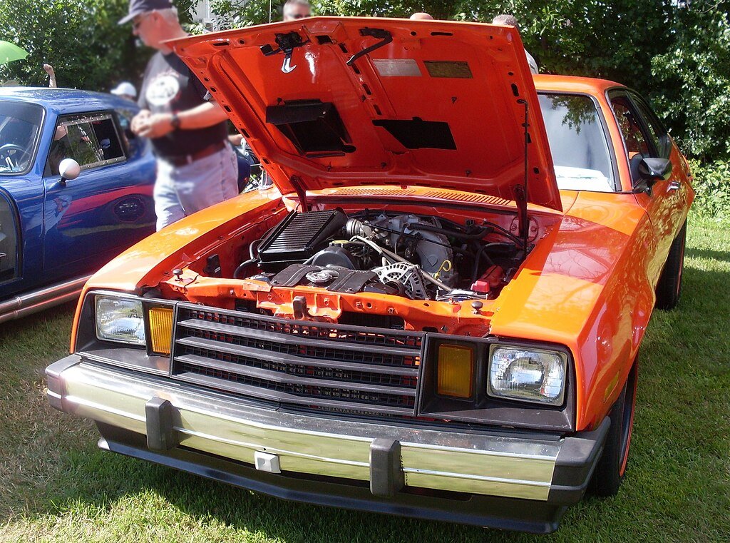 A front of the '80 Orange Ford Pinto