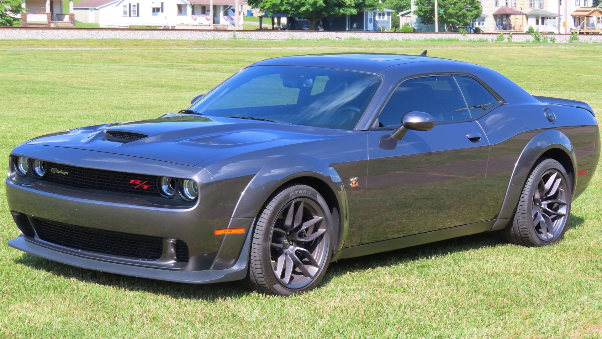 File:2020 Dodge Challenger R T Scat Pack Widebody, front left, 06-24-2024.jpg