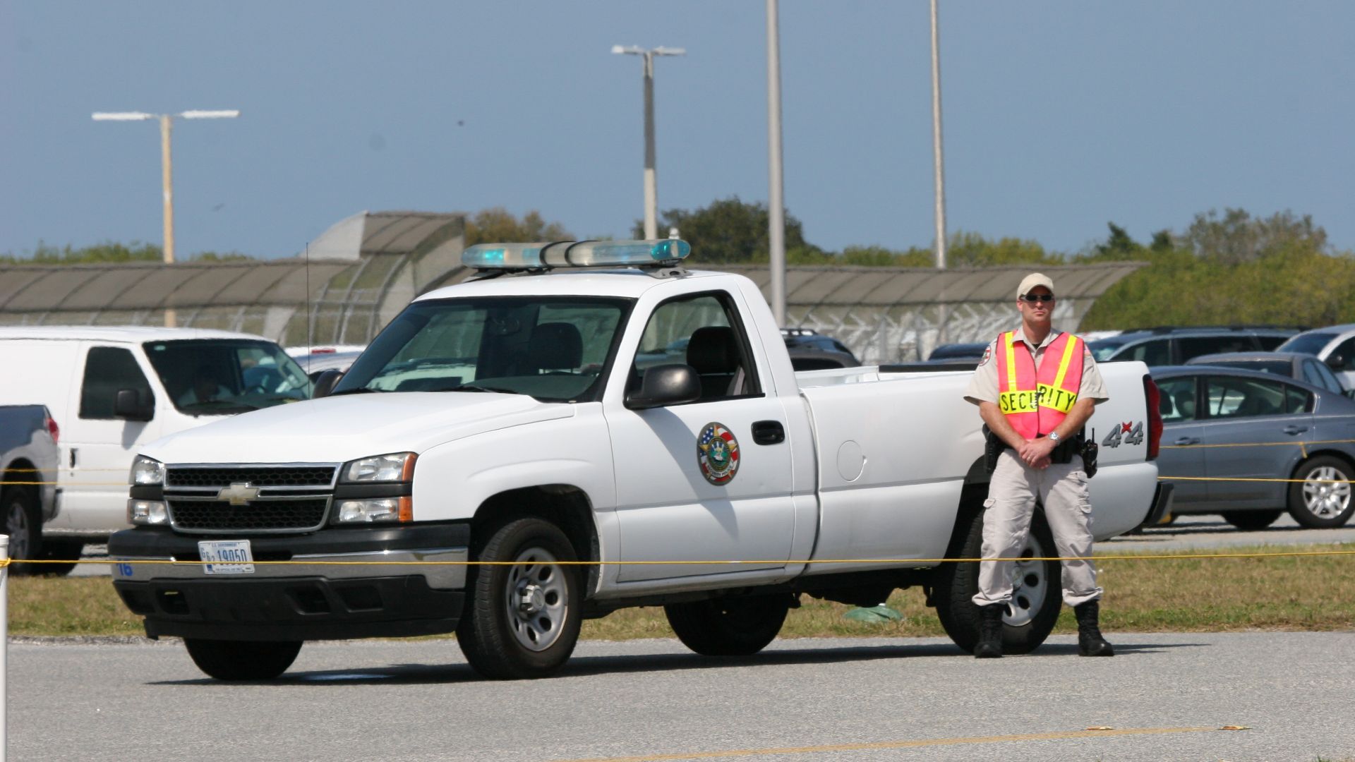 File:NASA Police Chevy on Alert During STS-133.jpg