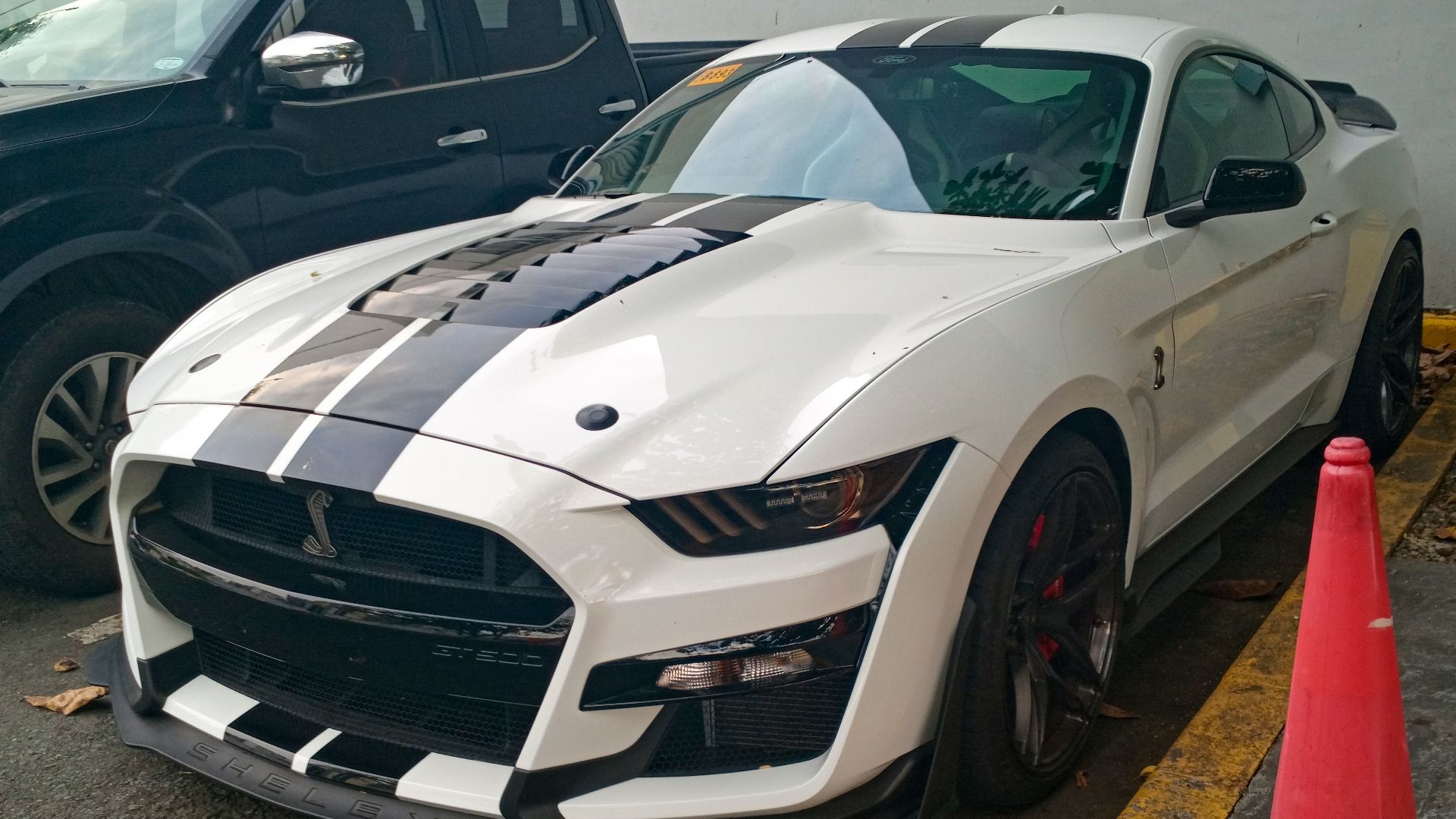 File:2020 Ford Mustang Shelby GT500 in Oxford White, 05-31-2024.jpg