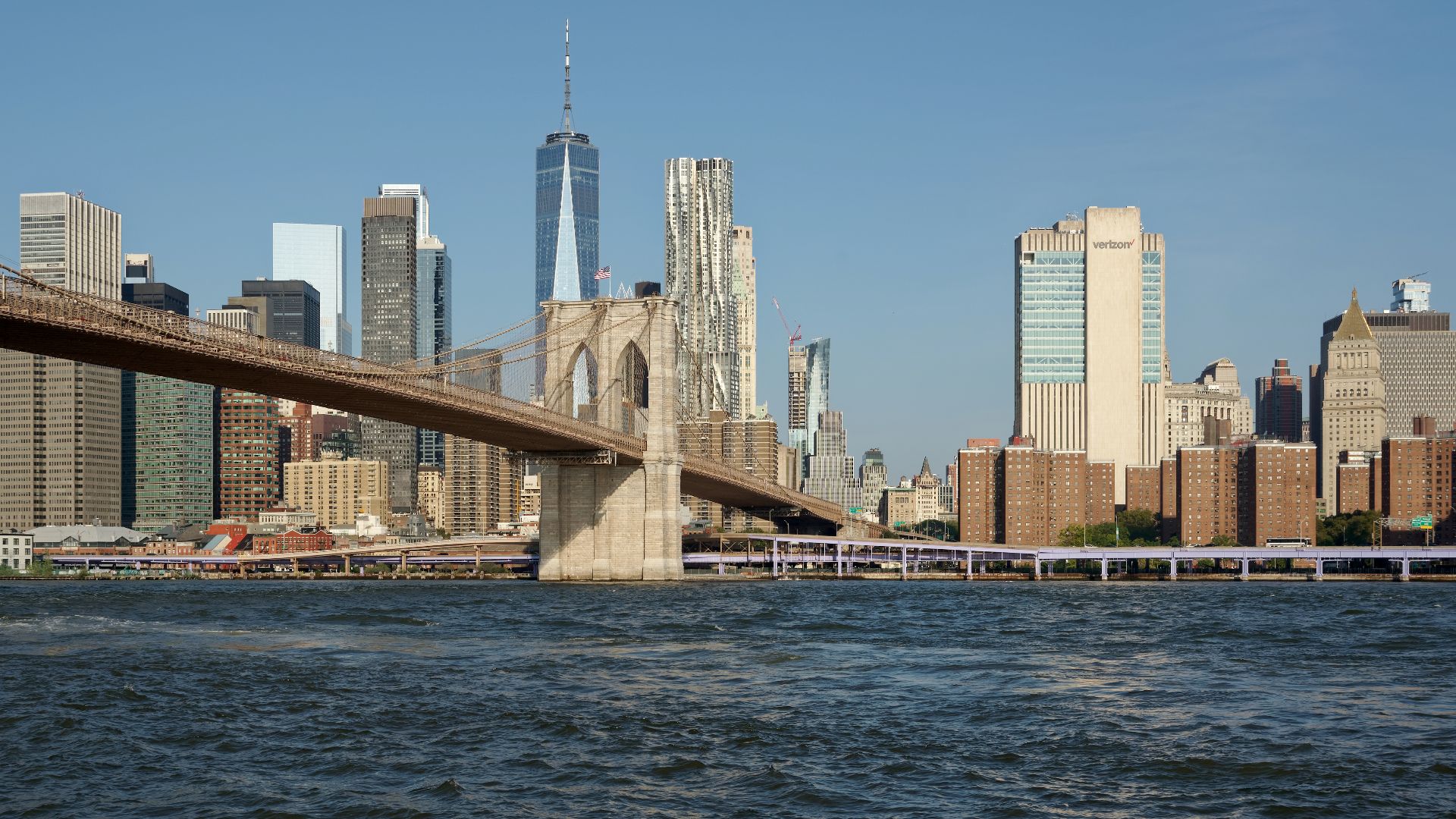 File:Brooklyn Bridge, view from Brooklyn Bridge Park, New York City, 20231002 0851 1561.jpg