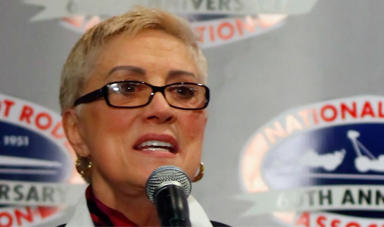 Legendary drag racer Shirley Muldowney speaks with the media, during the NASCAR Sprint Media Tour hosted by Charlotte Motor Speedway, held at University Hilton on January 27, 2011 in Charlotte, North Carolina.