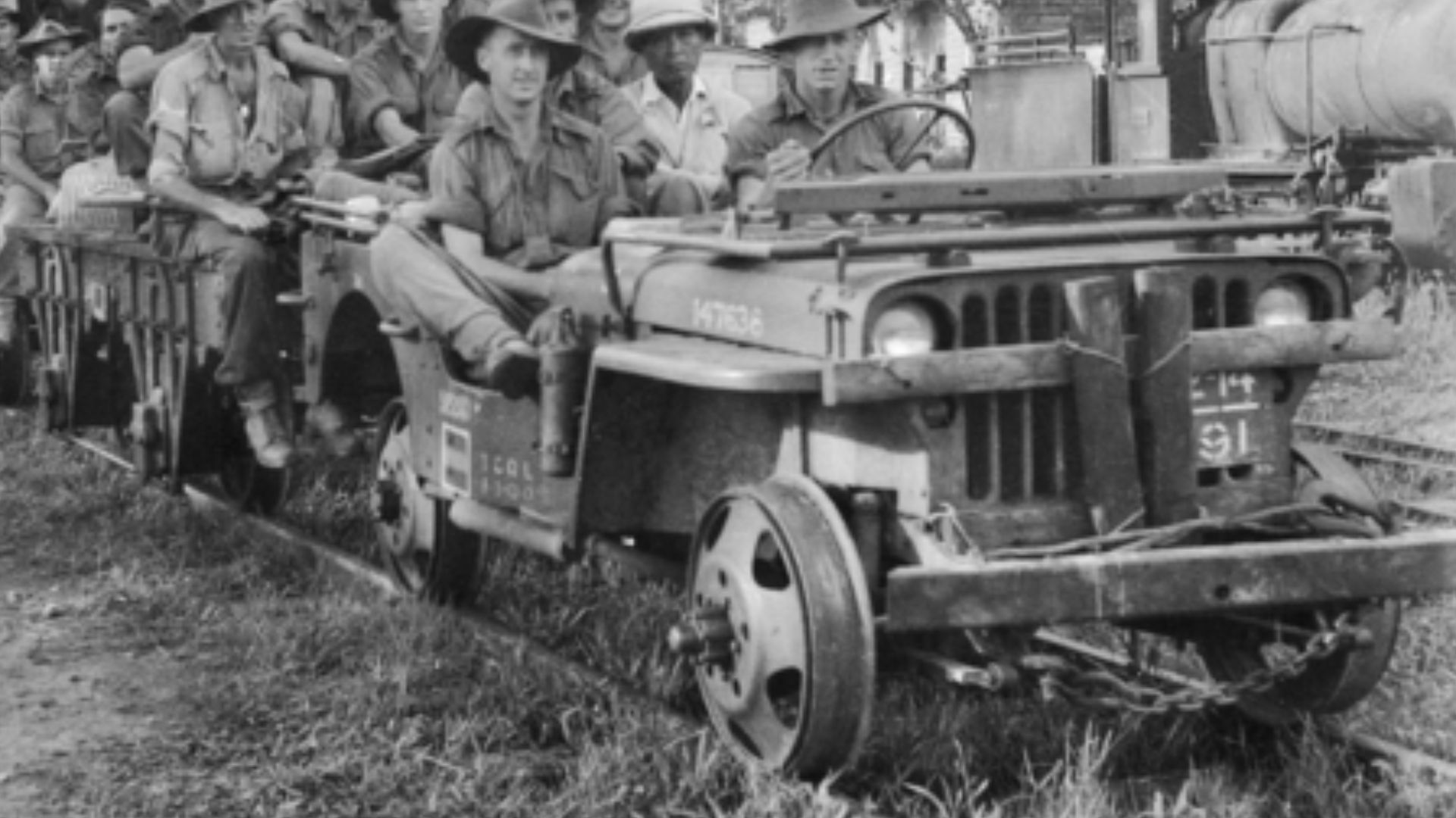 File:Jeep train, known as the Membukut Special in Beaufort, Borneo, 1945.jpg