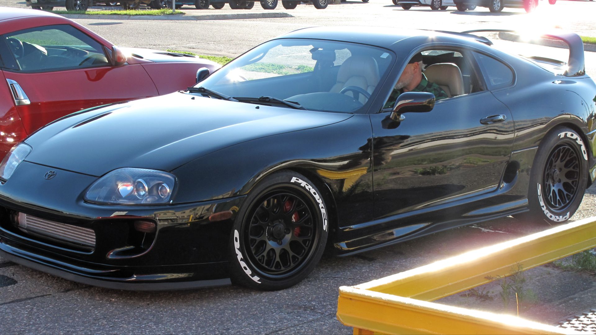 File:1993 Toyota Supra Turbo in Black, Front Left, 06-18-2022.jpg