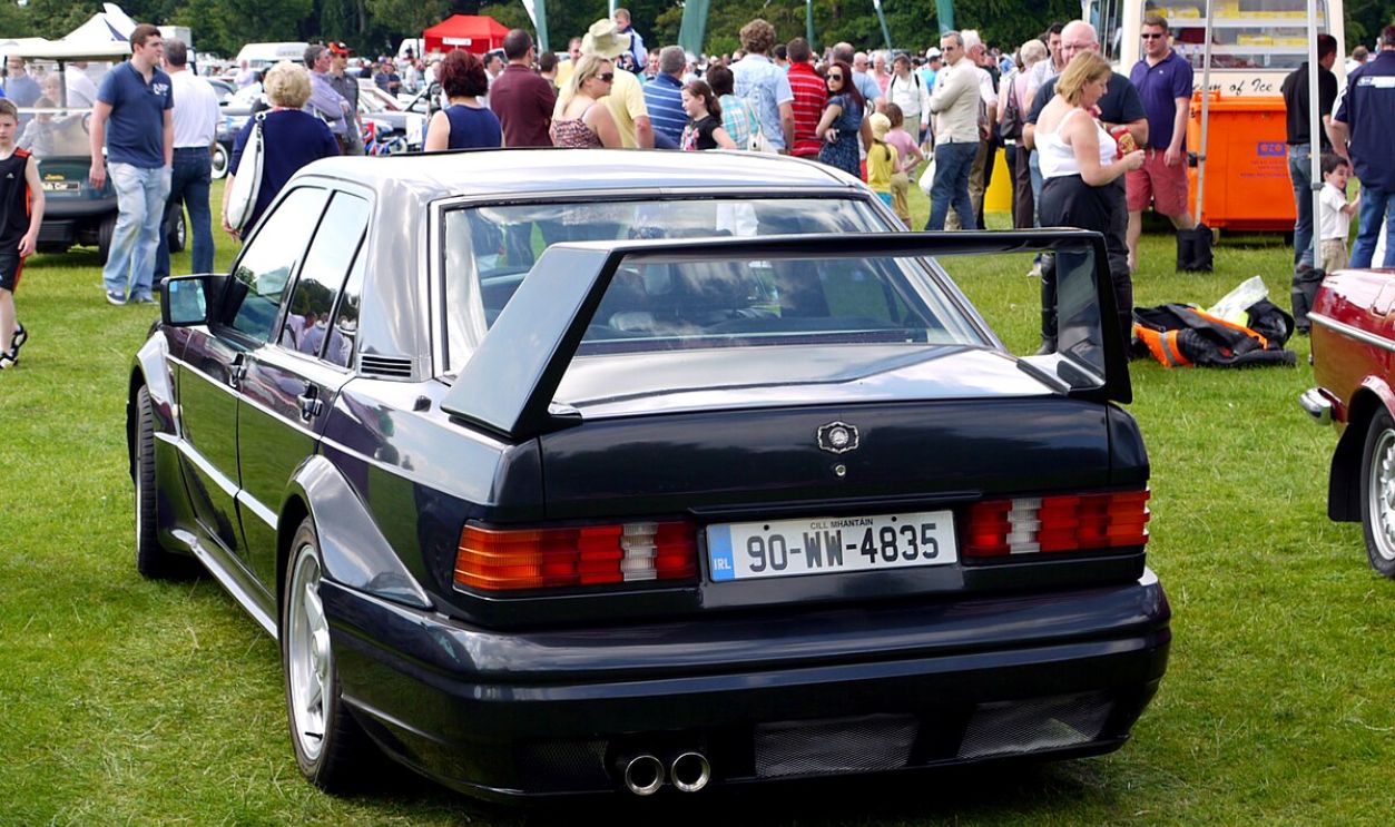 Mercedes 190E 2.0 with Evo II-style bodykit in Terenure, Co. Dublin - Ireland (5994823367).jpg