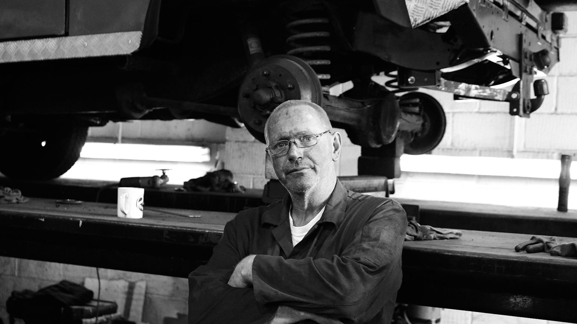 grayscale photography of man