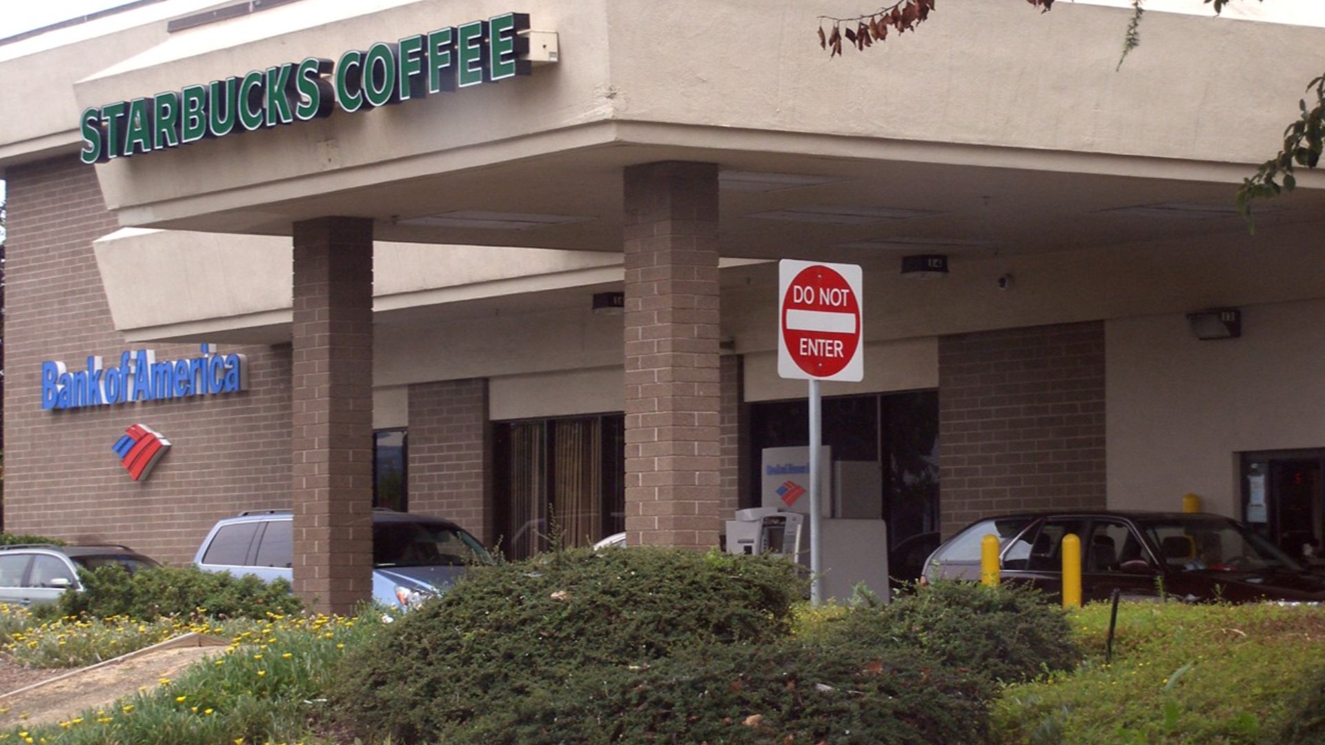 File:Starbucks and Bank of America Drive Through.jpg