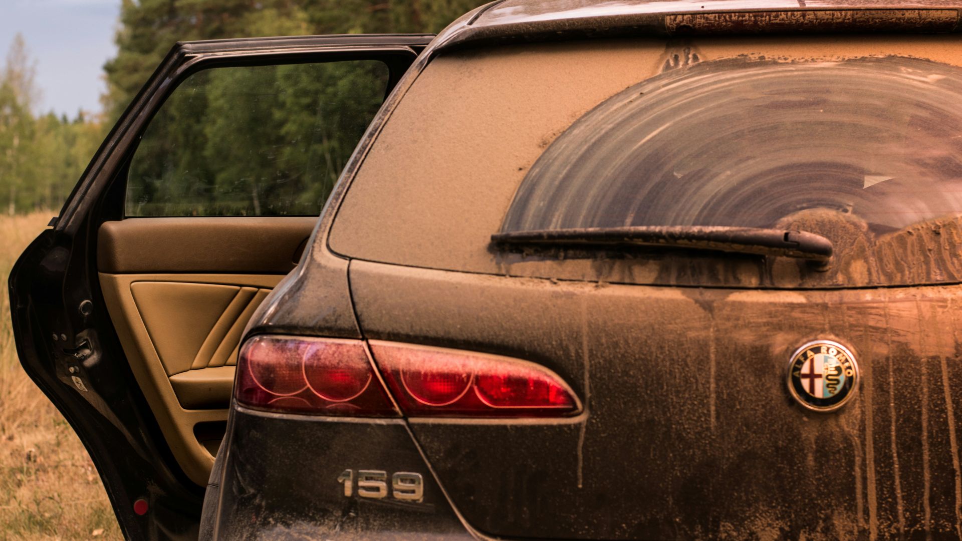 rear view photo of black ALFA ROMEO 459