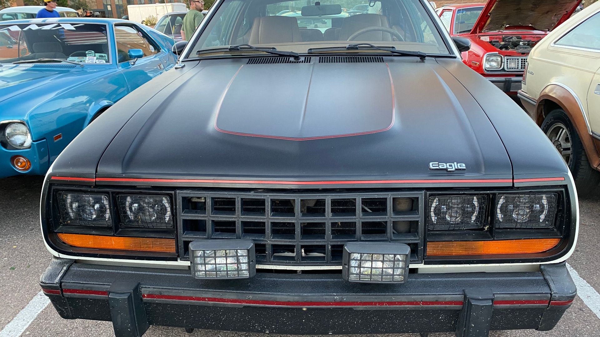 File:AMC Eagle SX-4 white with Carrera Panamericana graphics at 2021 AMO meet 4of6.jpg