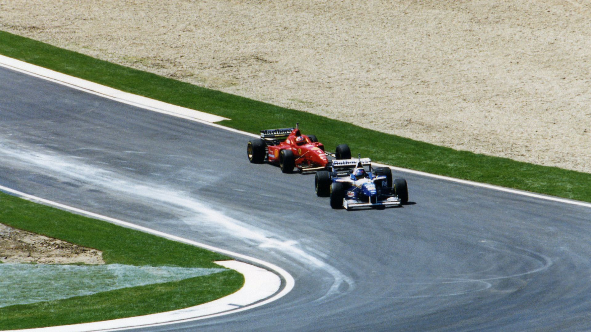 File:Jacques Villeneuve, Michael Schumacher - Imola 1996.jpg