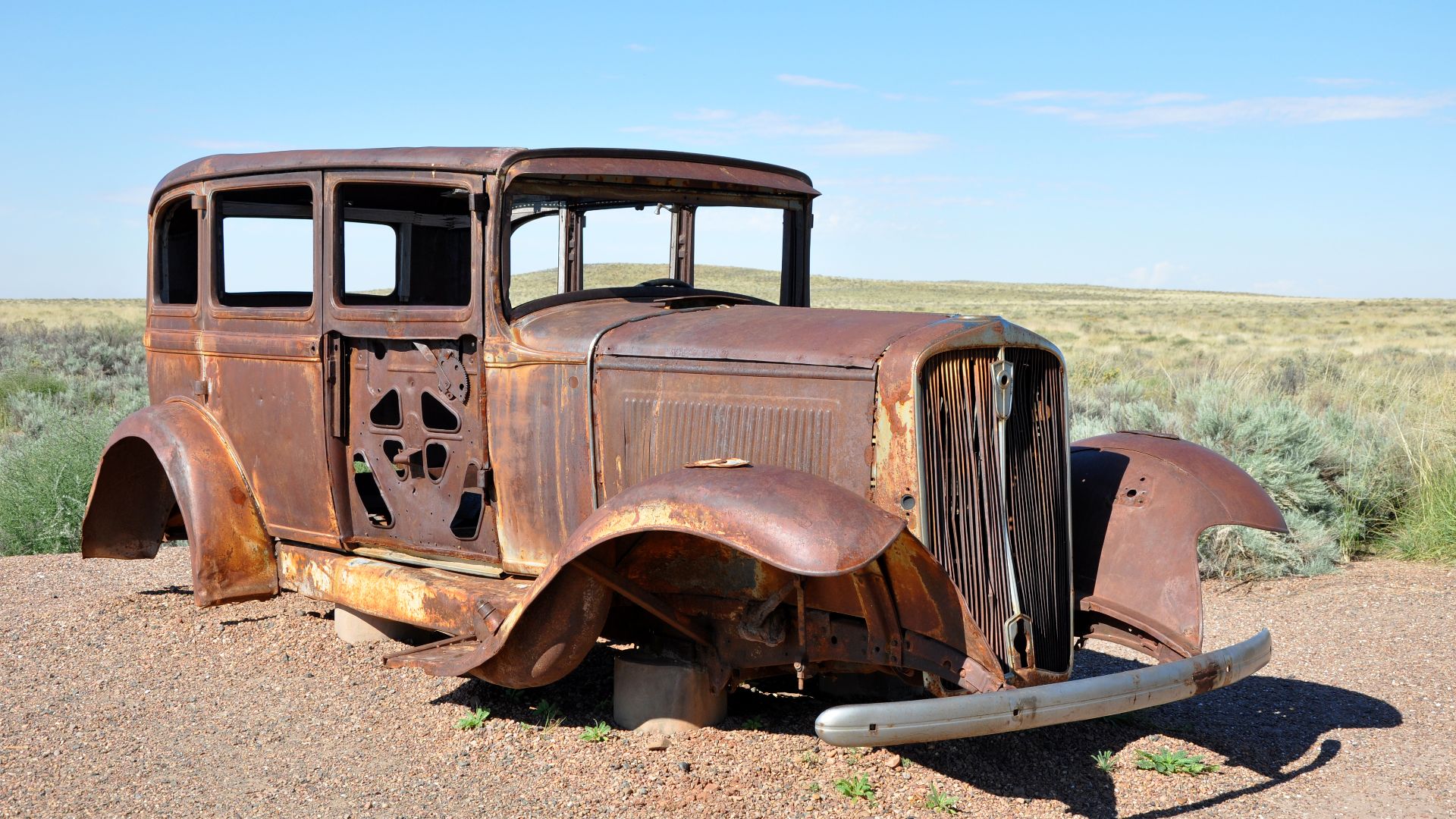 File:Route 66 car petrified forest.jpg