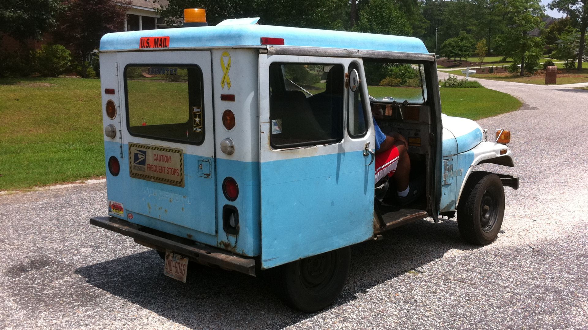 File:1983 Jeep DJ working delivering mail in 2011 rear.jpg