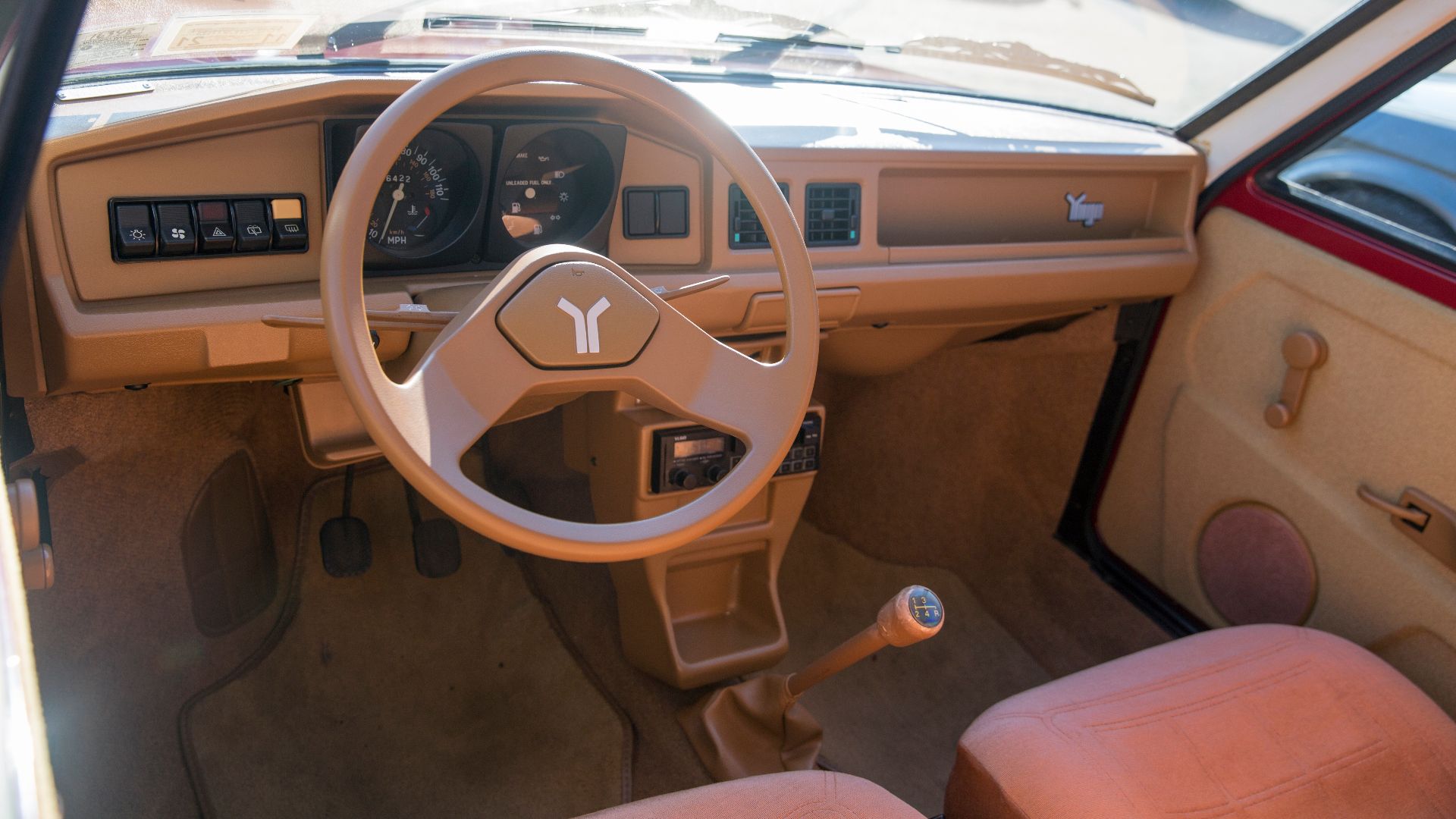 File:1987 Yugo GV in Burgundy, tan interior.jpg