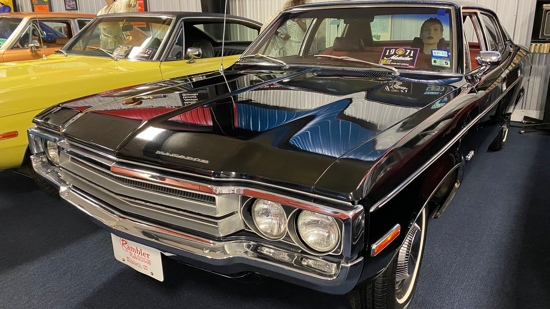 File:1971 AMC Matador sedan black with red interior 360 V8 at Rambler Ranch 2of3.jpg