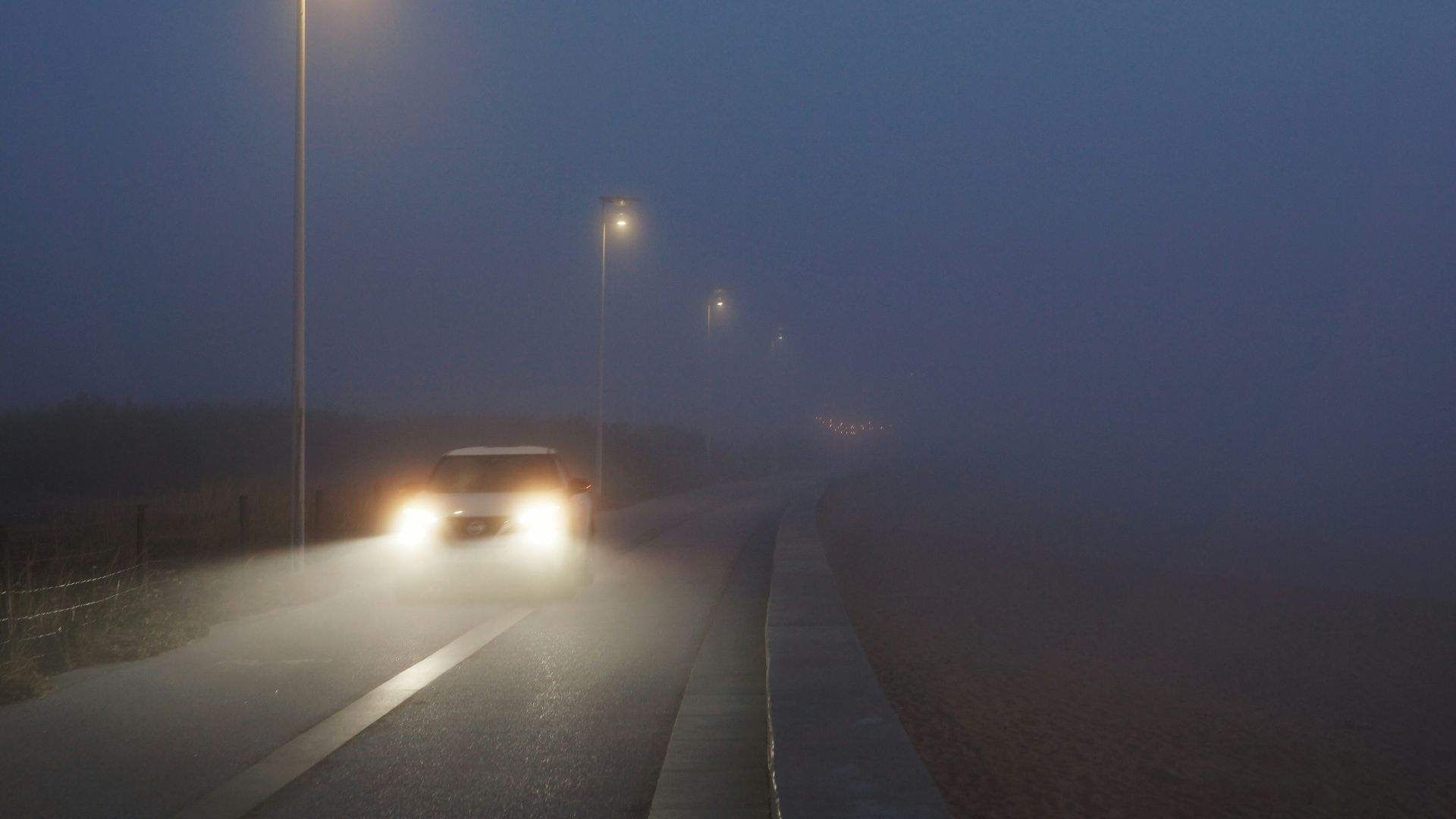 a view of a city at night