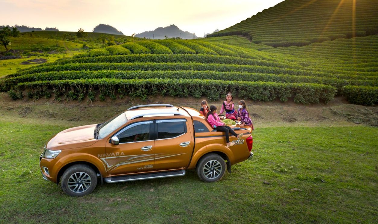 Kids on a Pickup Bed
