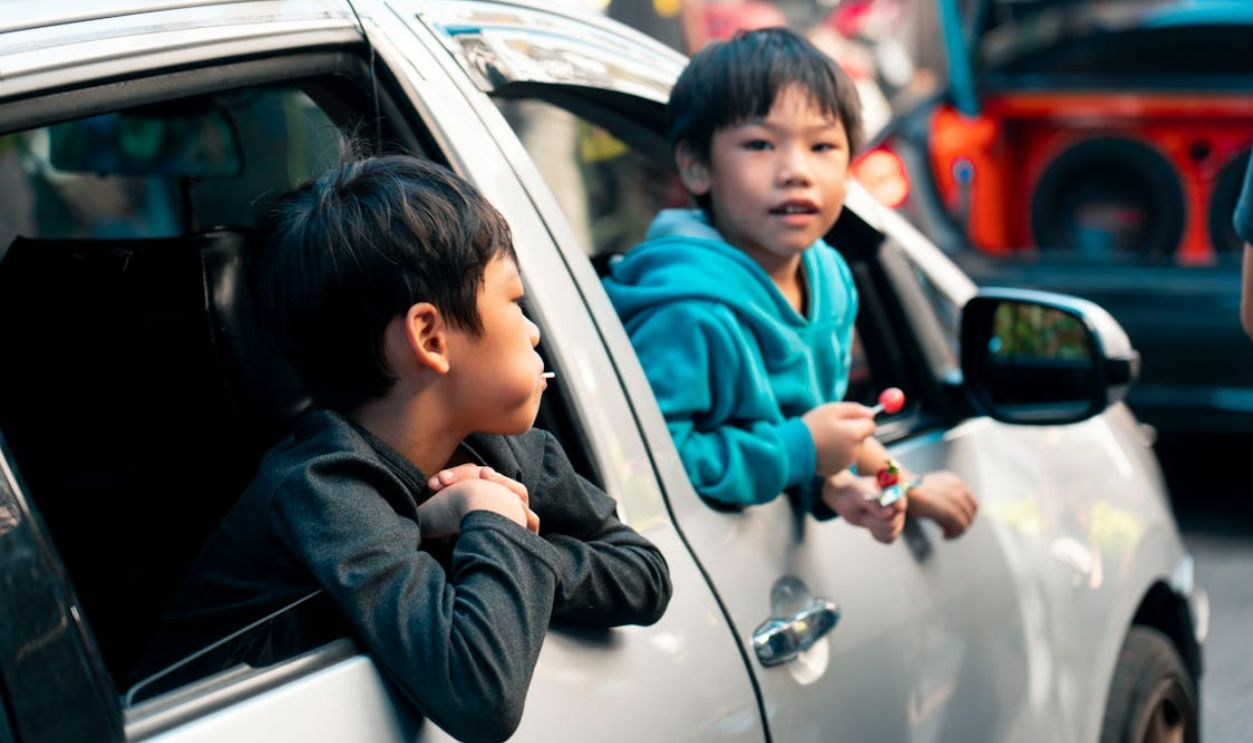 Children in car