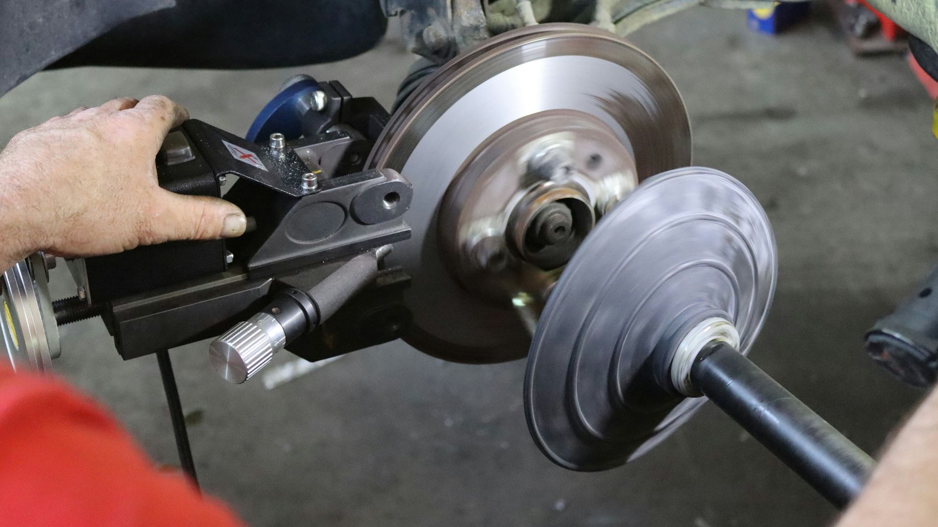 a person holding a tool