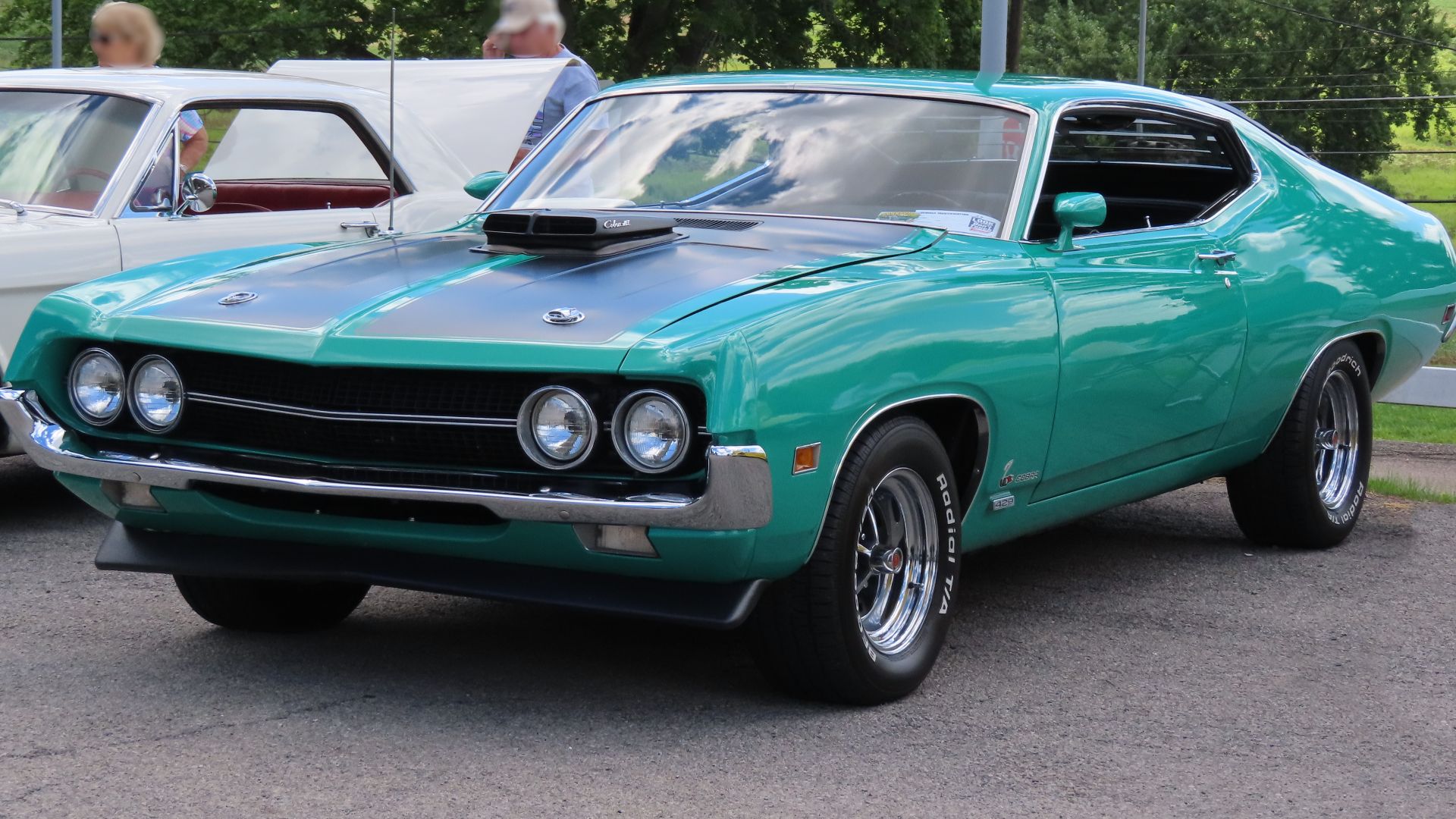 File:1970 Ford Torino Cobra, front left, 08-10-2024.jpg