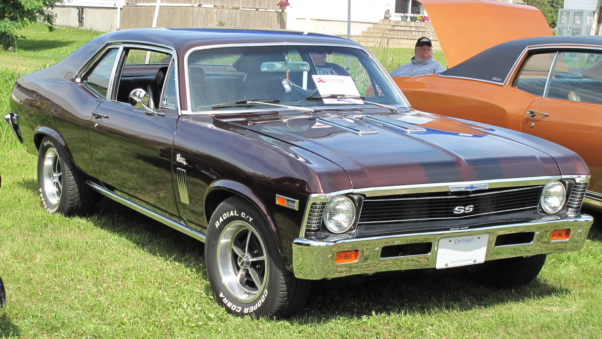 File:1969 Chevrolet Nova SS 396 in Burnished Brown Poly, Front Right, 06-11-2022.jpg