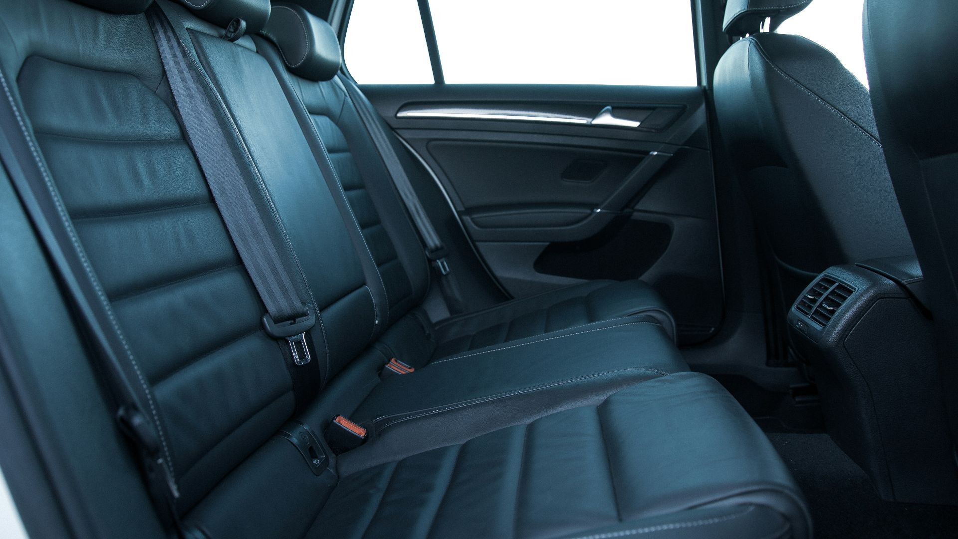 black car seat in car