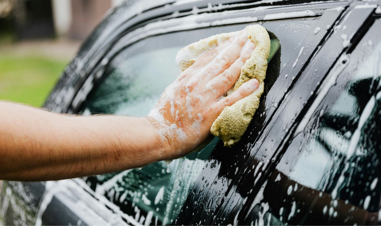 Cleaning car window