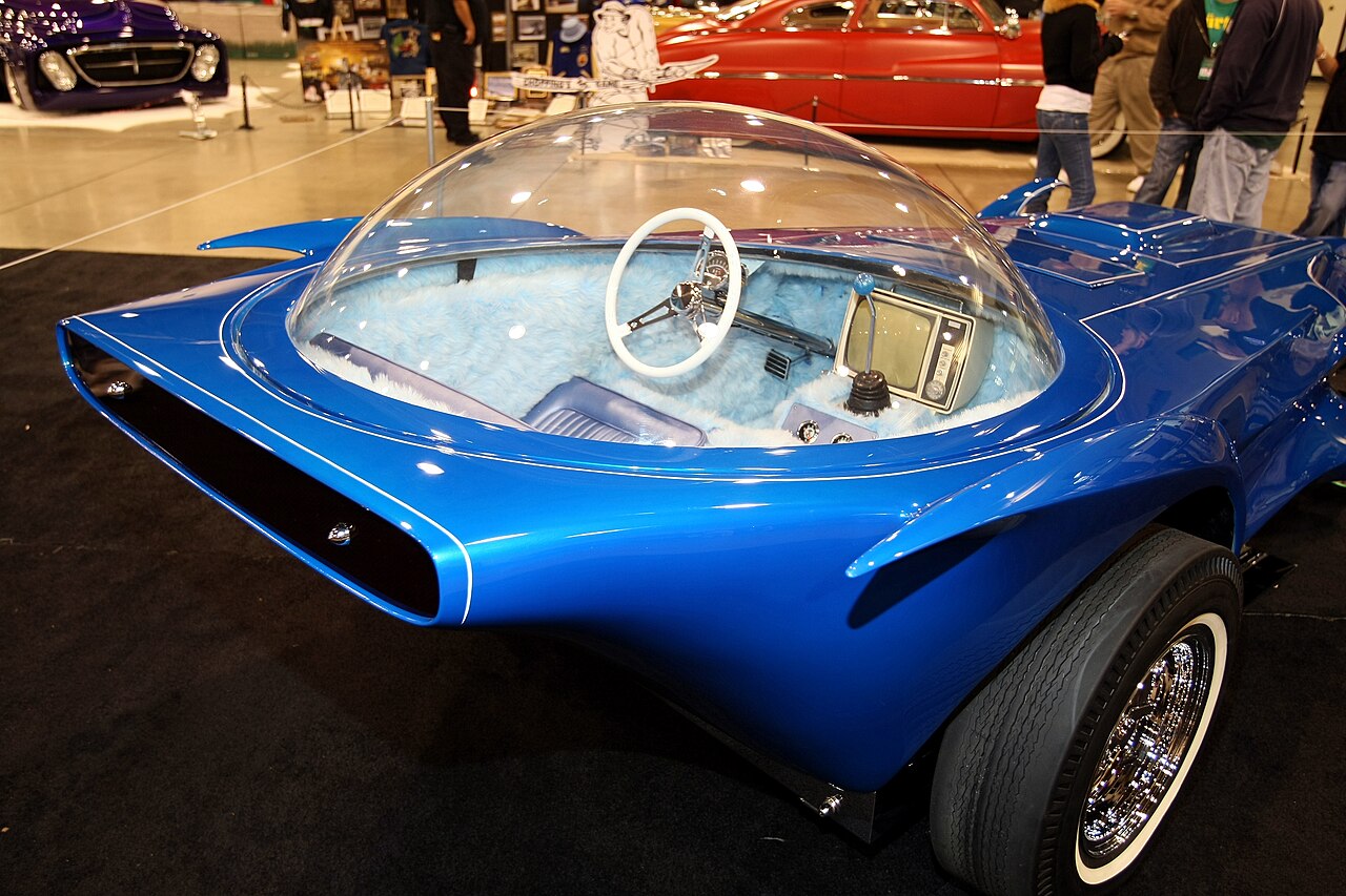 Rear-mounted cockpit of the restored Ed Roth 