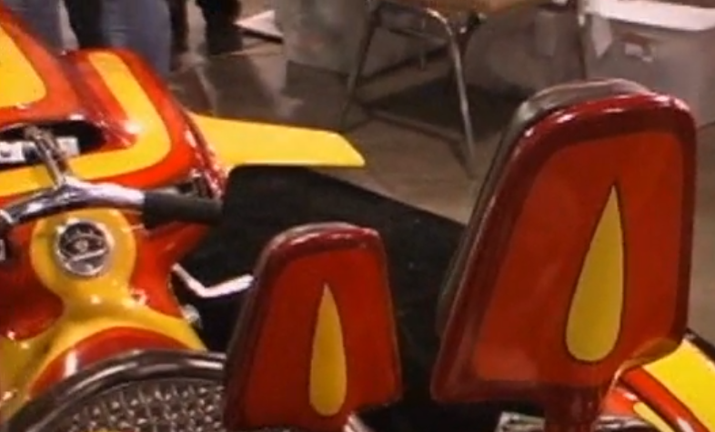 A screenshot from the video Big Daddy Ed Roths Great Speckle Bird