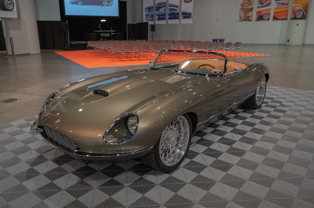 1974 Jaguar E-Type Series 3 by Chip Foose showcased at the SEMA Show