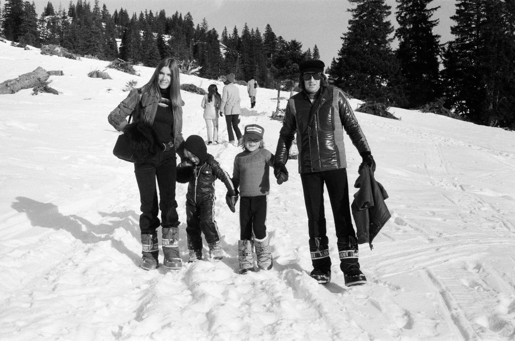 Jackie Stewart pictured while on holiday with other racing drivers
