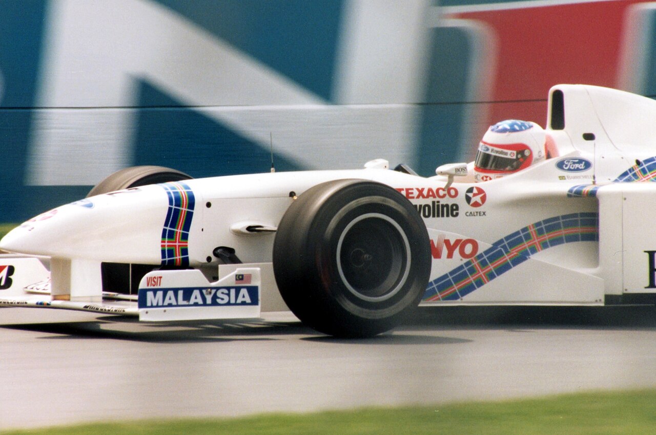 Rubens Barrichello driving for the Stewart Grand Prix Formula One team