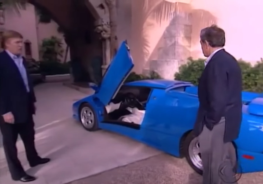 Screenshot of Donald Trump With His Lamborghini Diablo
