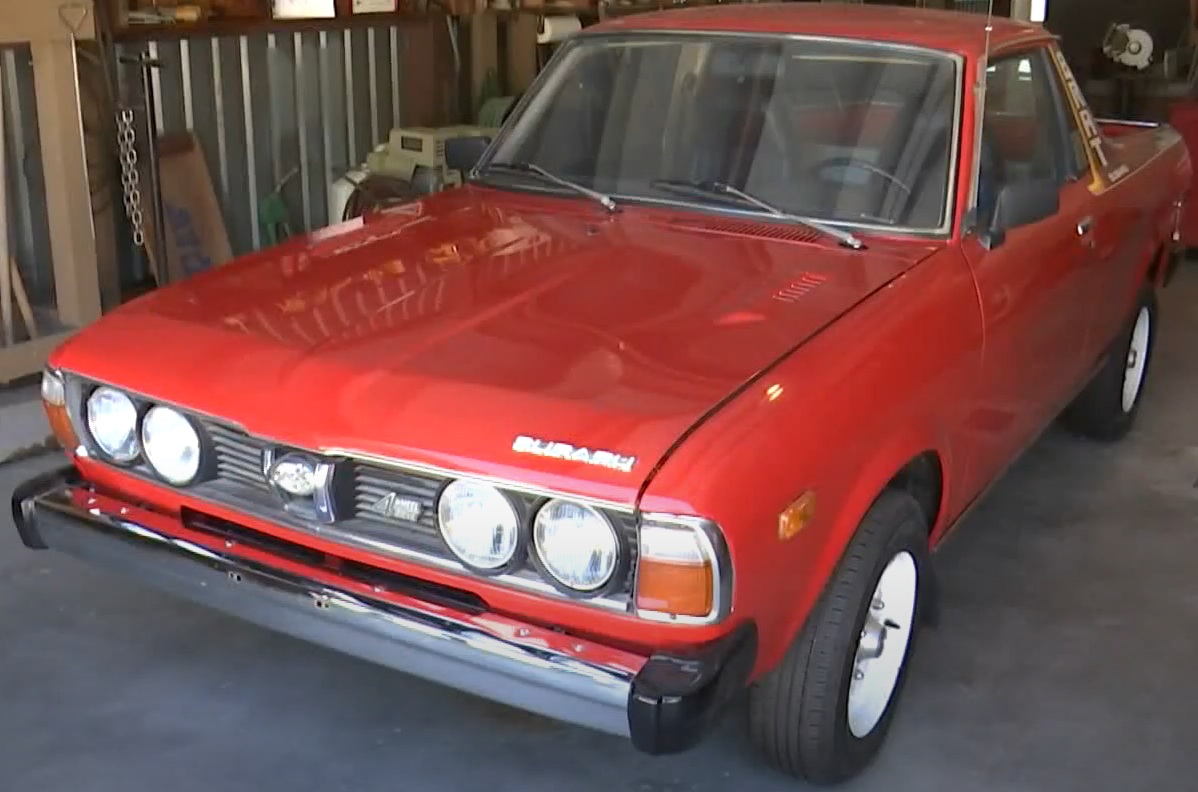 Screenshot of Ronald Reagan Subaru Brat in a garage