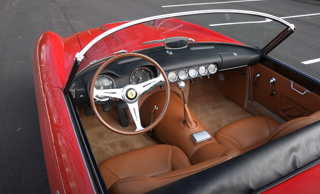 Screenshot of the video Driving The Ferrari 250 GT California Spyder - Italian V12 Sound