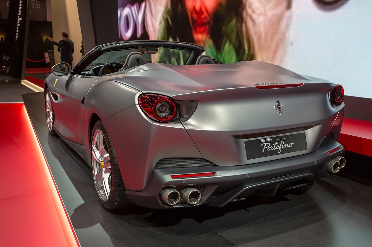 Back view of Ferrari Portofino