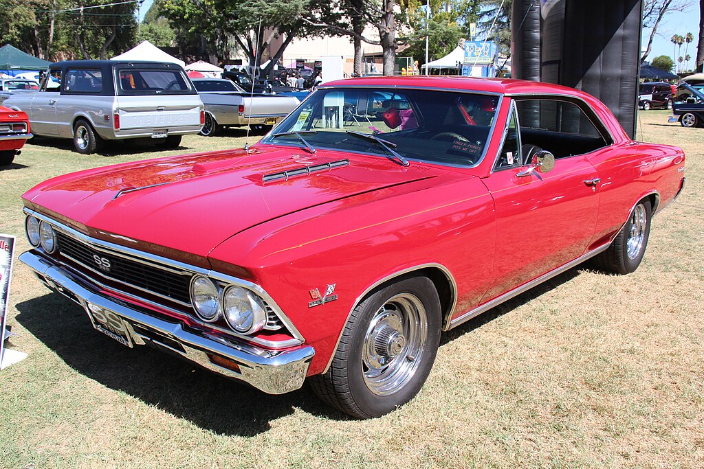 Chevrolet Chevelle SS 396 1966 car on display at an exhibition