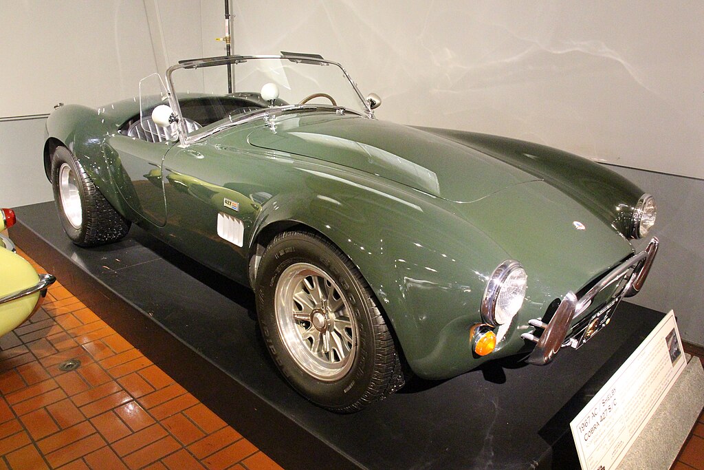 1967 AC Cobra Mk III 427 S-C car on display at an exhibition