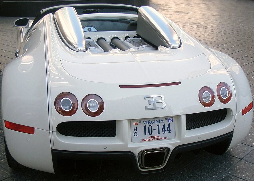 Bugatti Veyron Grand Sport car on display at an exhibition
