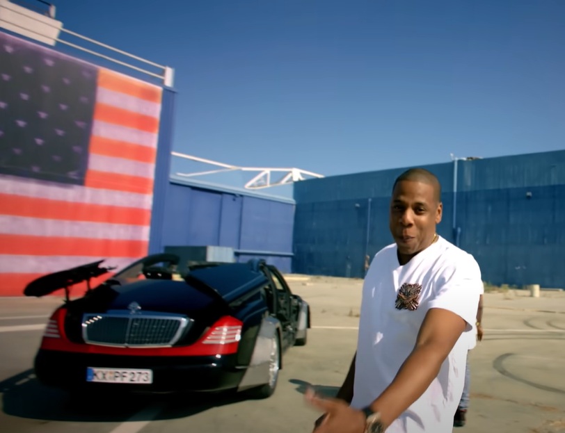 A visually captivating still taken from a pivotal moment in the music video Otis