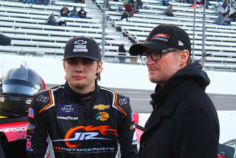 Carson Kvapil and Dale Earnhardt Jr 