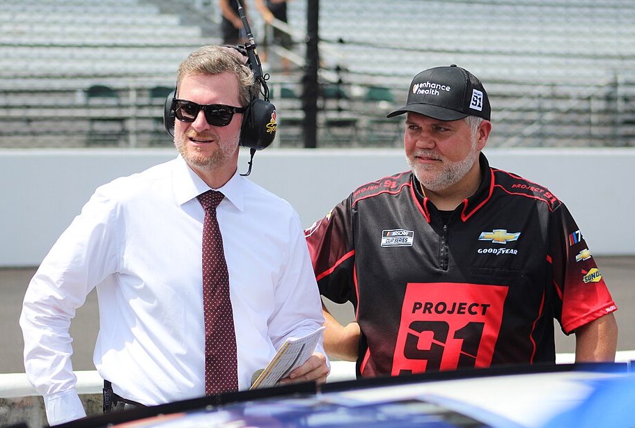 Dale Earnhardt and Jr Darian Grubb