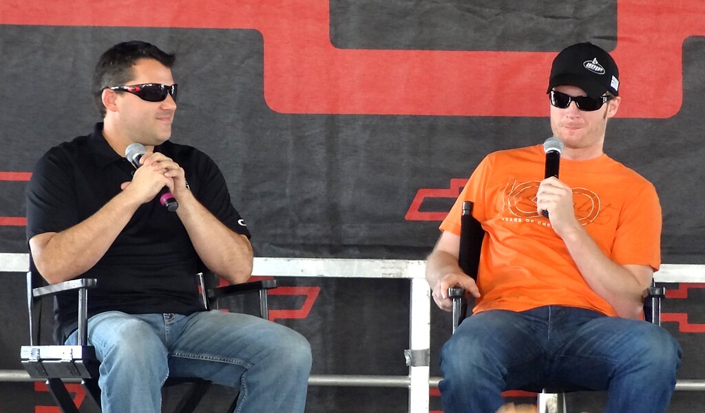Stewart and Dale Earnhardt Jr.