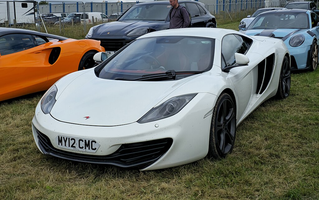 2012 McLaren MP4-12C car on display at an exhibition