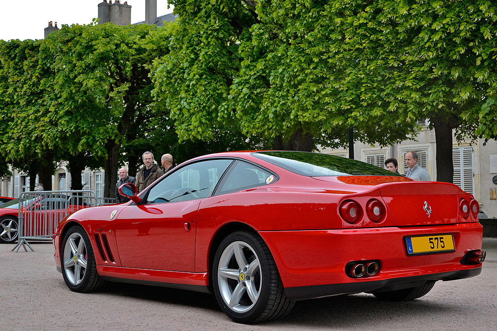 Ferrari 575M Maranello car parked in a parking lot