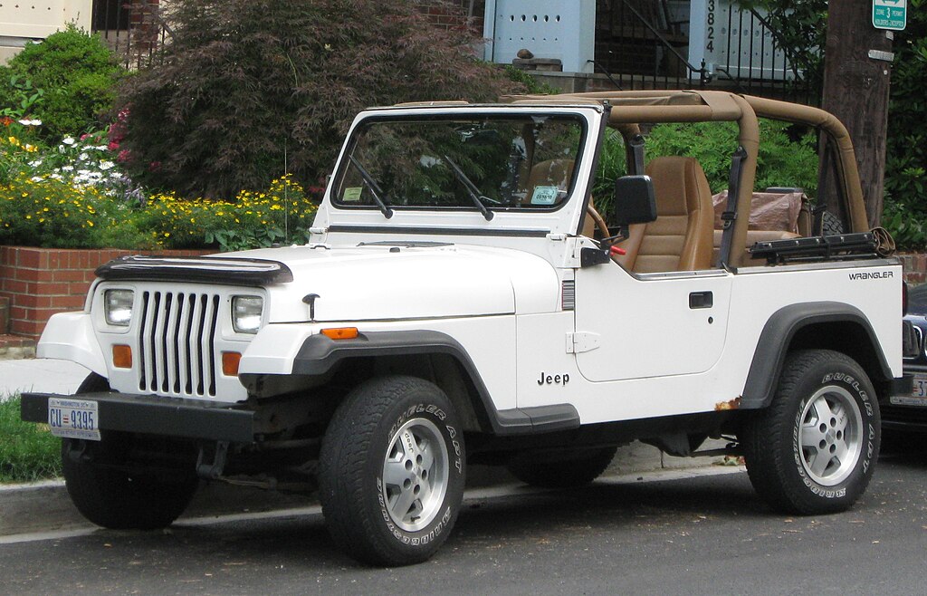 White colored Jeep Wrangler