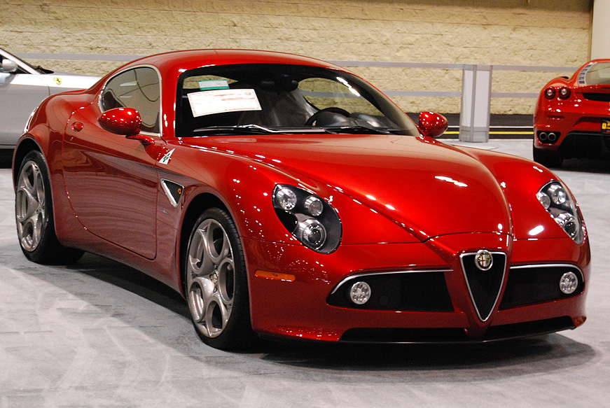 Front view of Alfa Romeo 8C-Competizione